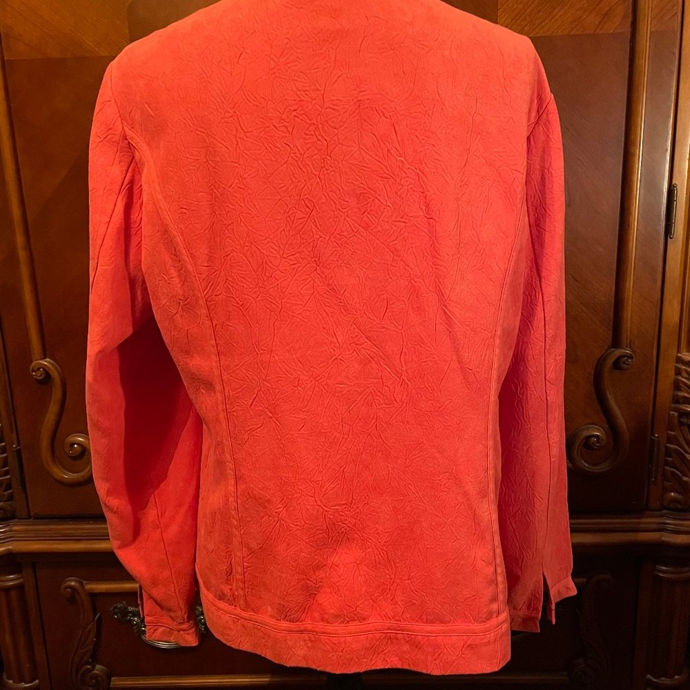 "Chico's" Textured Ruffled Jacket - Picture 5 of 6